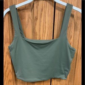 Olive Green Garage Crop Top Size S